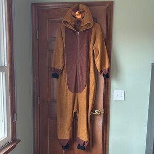 Plush Brown Capybara Onesie Costume with Hood